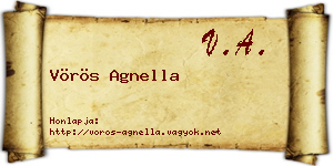Vörös Agnella névjegykártya